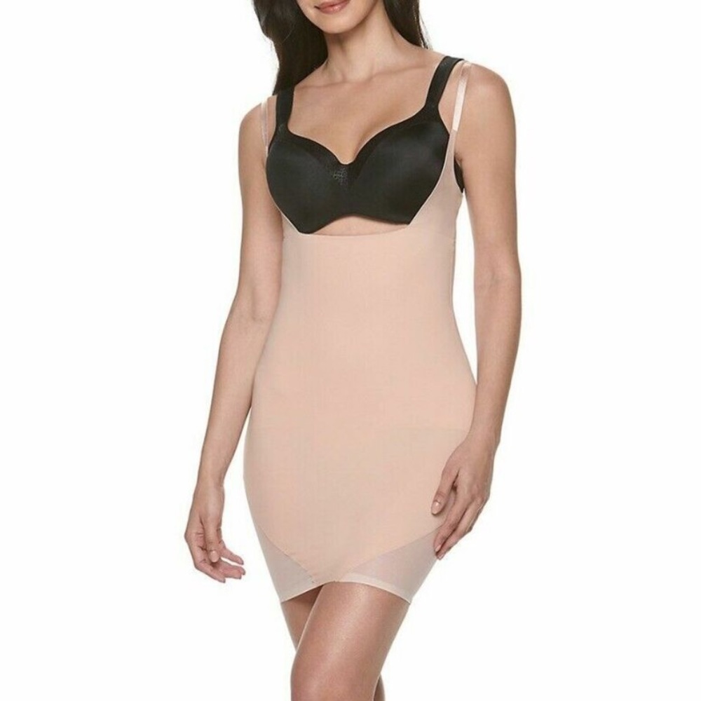 Spanx nude beige open bust shapewear, size XL